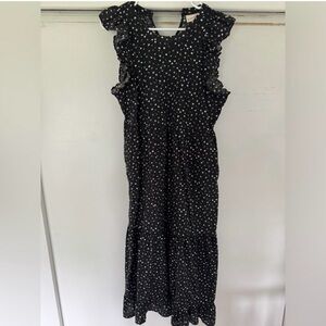 Universal Thread 100 Cotton Black Dirsy Floral Maxi Dress with Pockets